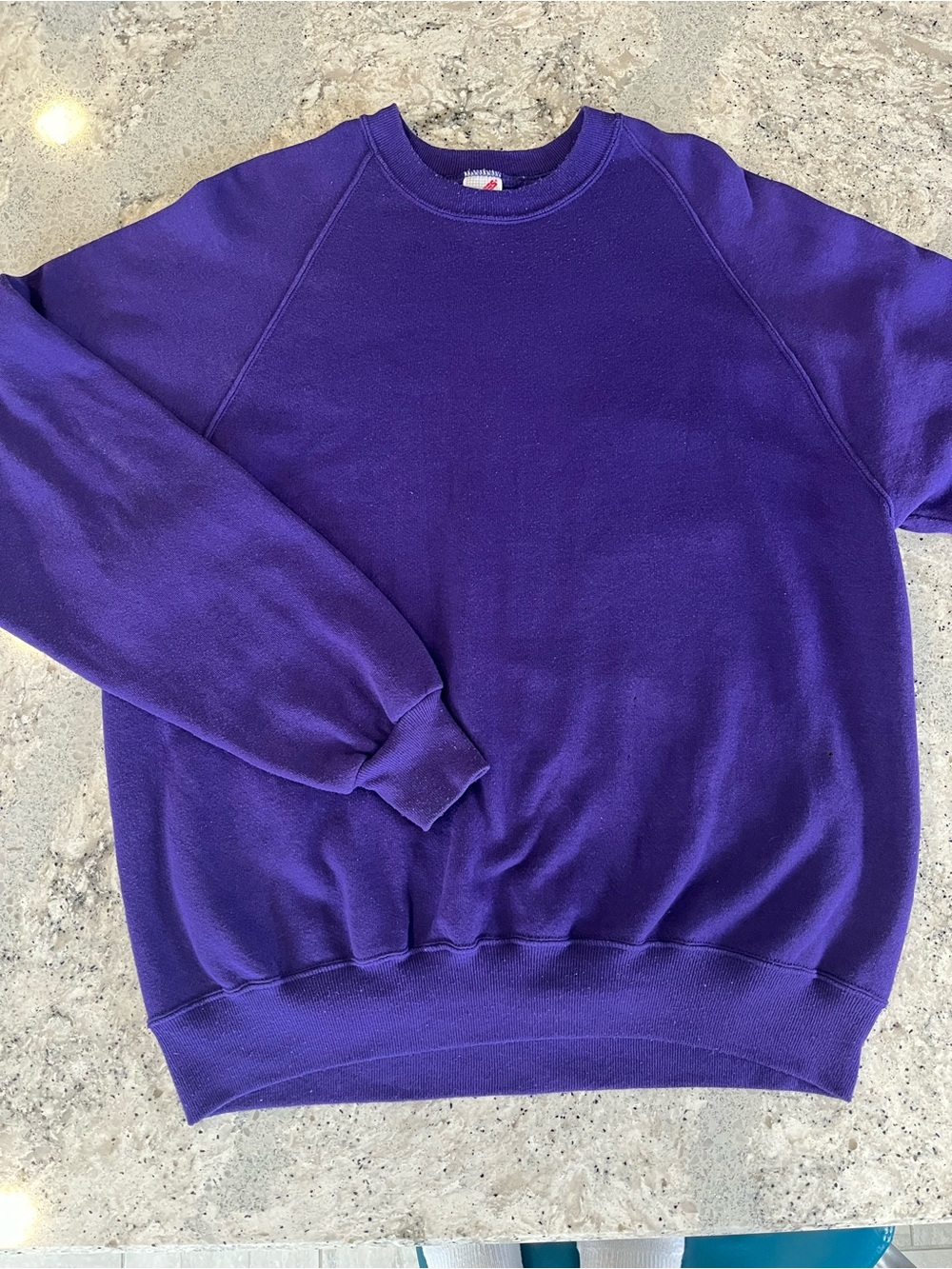 Vintage 90s Jerzees Purple Men's Blank Crewneck Sweatshirt